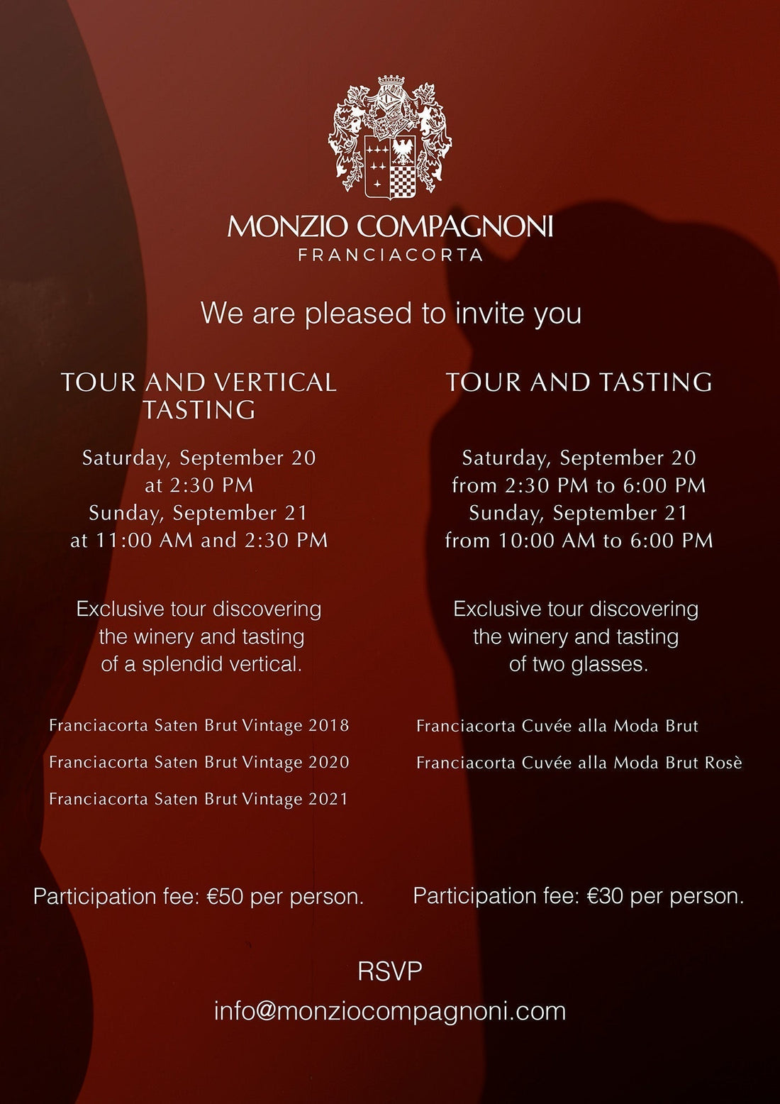 Festival Franciacorta, tour esclusivo e degustazione verticale, 20, 21 settembre